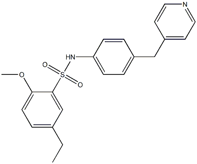 5-ethyl-2-methoxy-N-[4-(pyridin-4-ylmethyl)phenyl]benzenesulfonamide Structure
