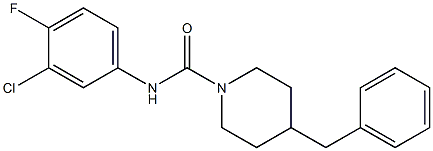 4-benzyl-N-(3-chloro-4-fluorophenyl)piperidine-1-carboxamide Structure