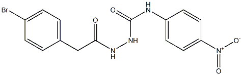 1-[[2-(4-bromophenyl)acetyl]amino]-3-(4-nitrophenyl)urea 化学構造式