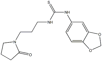 1-(1,3-benzodioxol-5-yl)-3-[3-(2-oxopyrrolidin-1-yl)propyl]thiourea Structure