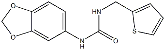 1-(1,3-benzodioxol-5-yl)-3-(thiophen-2-ylmethyl)urea,,结构式