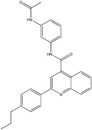 N-(3-acetamidophenyl)-2-(4-propylphenyl)quinoline-4-carboxamide Structure