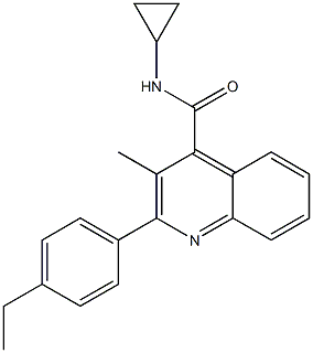 N-cyclopropyl-2-(4-ethylphenyl)-3-methylquinoline-4-carboxamide Structure