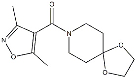 (3,5-dimethyl-1,2-oxazol-4-yl)-(1,4-dioxa-8-azaspiro[4.5]decan-8-yl)methanone Structure