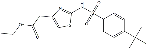 ethyl 2-[2-[(4-tert-butylphenyl)sulfonylamino]-1,3-thiazol-4-yl]acetate Structure