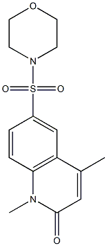 1,4-dimethyl-6-morpholin-4-ylsulfonylquinolin-2-one Struktur