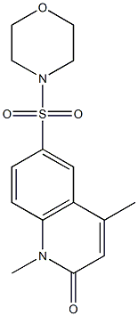 1,4-dimethyl-6-morpholin-4-ylsulfonylquinolin-2-one 结构式