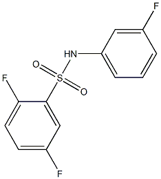 2,5-difluoro-N-(3-fluorophenyl)benzenesulfonamide 化学構造式