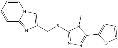 2-[[5-(furan-2-yl)-4-methyl-1,2,4-triazol-3-yl]sulfanylmethyl]imidazo[1,2-a]pyridine 结构式