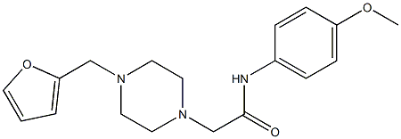 2-[4-(furan-2-ylmethyl)piperazin-1-yl]-N-(4-methoxyphenyl)acetamide Structure