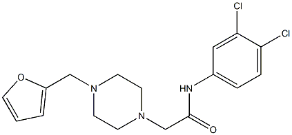 N-(3,4-dichlorophenyl)-2-[4-(furan-2-ylmethyl)piperazin-1-yl]acetamide Structure