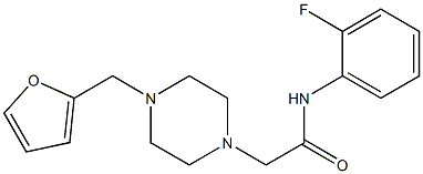 N-(2-fluorophenyl)-2-[4-(furan-2-ylmethyl)piperazin-1-yl]acetamide Structure