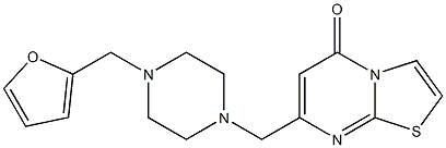 7-[[4-(furan-2-ylmethyl)piperazin-1-yl]methyl]-[1,3]thiazolo[3,2-a]pyrimidin-5-one 化学構造式