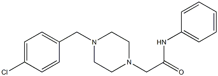 2-[4-[(4-chlorophenyl)methyl]piperazin-1-yl]-N-phenylacetamide Struktur