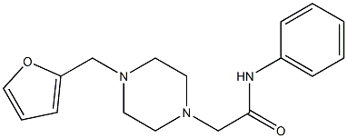 2-[4-(furan-2-ylmethyl)piperazin-1-yl]-N-phenylacetamide,,结构式