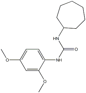 1-cycloheptyl-3-(2,4-dimethoxyphenyl)urea,,结构式