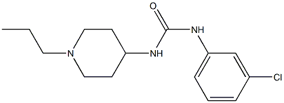 1-(3-chlorophenyl)-3-(1-propylpiperidin-4-yl)urea,,结构式