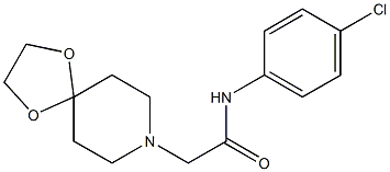 N-(4-chlorophenyl)-2-(1,4-dioxa-8-azaspiro[4.5]decan-8-yl)acetamide Structure