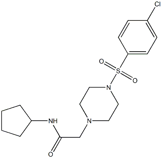 2-[4-(4-chlorophenyl)sulfonylpiperazin-1-yl]-N-cyclopentylacetamide