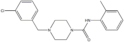 4-[(3-chlorophenyl)methyl]-N-(2-methylphenyl)piperazine-1-carboxamide Structure