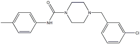 4-[(3-chlorophenyl)methyl]-N-(4-methylphenyl)piperazine-1-carboxamide Structure