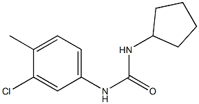 1-(3-chloro-4-methylphenyl)-3-cyclopentylurea 化学構造式