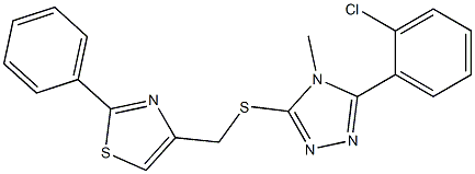 4-[[5-(2-chlorophenyl)-4-methyl-1,2,4-triazol-3-yl]sulfanylmethyl]-2-phenyl-1,3-thiazole