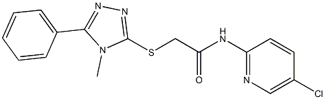 N-(5-chloropyridin-2-yl)-2-[(4-methyl-5-phenyl-1,2,4-triazol-3-yl)sulfanyl]acetamide