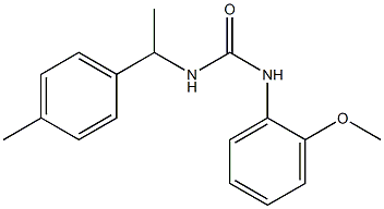 1-(2-methoxyphenyl)-3-[1-(4-methylphenyl)ethyl]urea 化学構造式