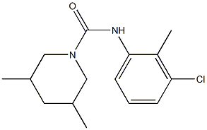 N-(3-chloro-2-methylphenyl)-3,5-dimethylpiperidine-1-carboxamide 化学構造式
