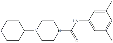 4-cyclohexyl-N-(3,5-dimethylphenyl)piperazine-1-carboxamide Structure