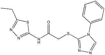 N-(5-ethyl-1,3,4-thiadiazol-2-yl)-2-[(4-phenyl-1,2,4-triazol-3-yl)sulfanyl]acetamide Structure