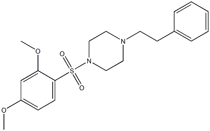 1-(2,4-dimethoxyphenyl)sulfonyl-4-(2-phenylethyl)piperazine 化学構造式