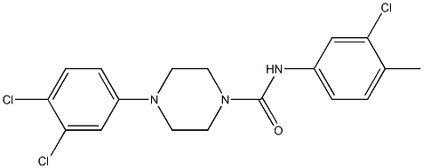 N-(3-chloro-4-methylphenyl)-4-(3,4-dichlorophenyl)piperazine-1-carboxamide Structure