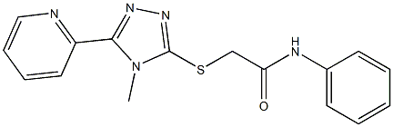 2-[(4-methyl-5-pyridin-2-yl-1,2,4-triazol-3-yl)sulfanyl]-N-phenylacetamide Structure