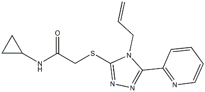 N-cyclopropyl-2-[(4-prop-2-enyl-5-pyridin-2-yl-1,2,4-triazol-3-yl)sulfanyl]acetamide Struktur