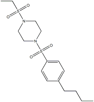 1-(4-butylphenyl)sulfonyl-4-ethylsulfonylpiperazine