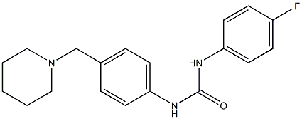 1-(4-fluorophenyl)-3-[4-(piperidin-1-ylmethyl)phenyl]urea Structure