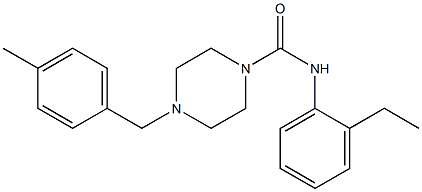 N-(2-ethylphenyl)-4-[(4-methylphenyl)methyl]piperazine-1-carboxamide Structure