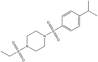 1-ethylsulfonyl-4-(4-propan-2-ylphenyl)sulfonylpiperazine Structure