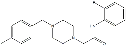 N-(2-fluorophenyl)-2-[4-[(4-methylphenyl)methyl]piperazin-1-yl]acetamide