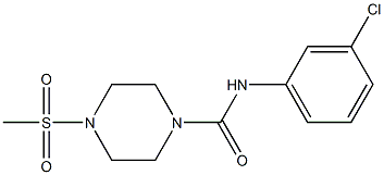 N-(3-chlorophenyl)-4-methylsulfonylpiperazine-1-carboxamide Structure