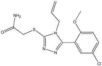 2-[[5-(5-chloro-2-methoxyphenyl)-4-prop-2-enyl-1,2,4-triazol-3-yl]sulfanyl]acetamide Struktur