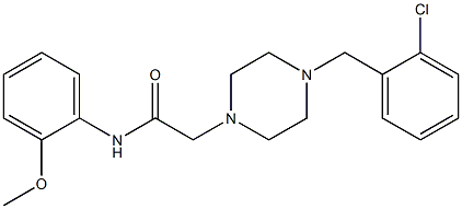 2-[4-[(2-chlorophenyl)methyl]piperazin-1-yl]-N-(2-methoxyphenyl)acetamide Struktur