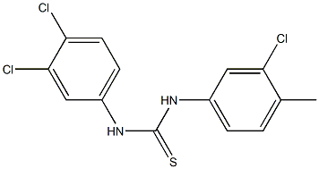 1-(3-chloro-4-methylphenyl)-3-(3,4-dichlorophenyl)thiourea Structure