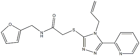 N-(furan-2-ylmethyl)-2-[(4-prop-2-enyl-5-pyridin-2-yl-1,2,4-triazol-3-yl)sulfanyl]acetamide