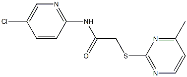 N-(5-chloropyridin-2-yl)-2-(4-methylpyrimidin-2-yl)sulfanylacetamide Structure