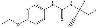 1-(4-ethoxyphenyl)-3-(3-ethylpent-1-yn-3-yl)urea 结构式