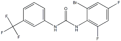 1-(2-bromo-4,6-difluorophenyl)-3-[3-(trifluoromethyl)phenyl]urea Struktur