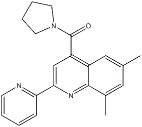 (6,8-dimethyl-2-pyridin-2-ylquinolin-4-yl)-pyrrolidin-1-ylmethanone Structure